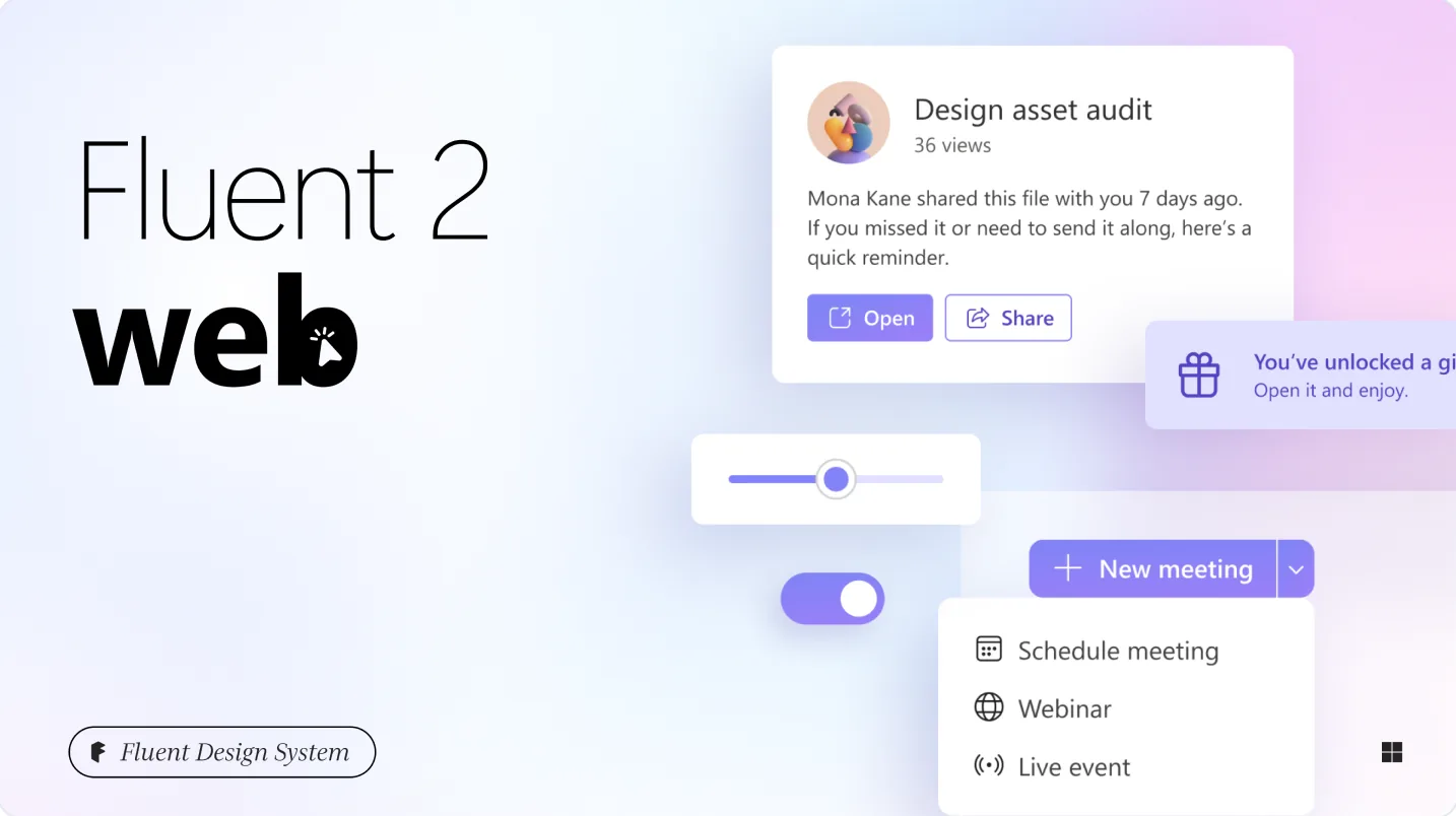 Microsoft Fluent 2 web kit on Figma Community: Fluent components and variables